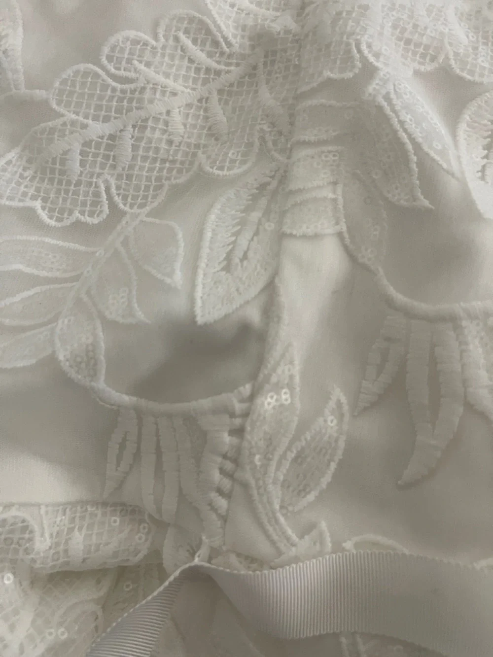White Lace Bridal Maxi Dress Size 14 Boho Bride Wedding Reception Dress - Picture 5 of 8